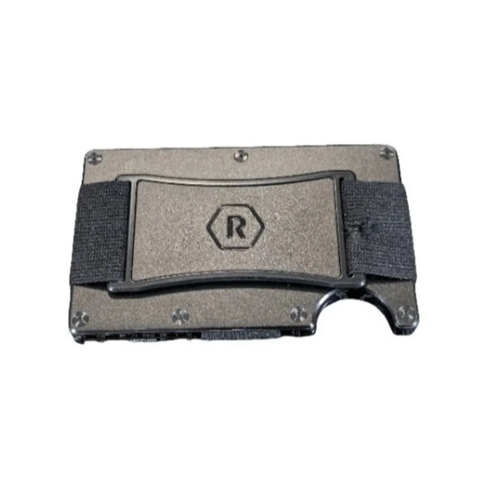 Pp3U The Ridge Wallet 2.0 - Aluminum With Cash Strap - Royal (Black) Model A0449